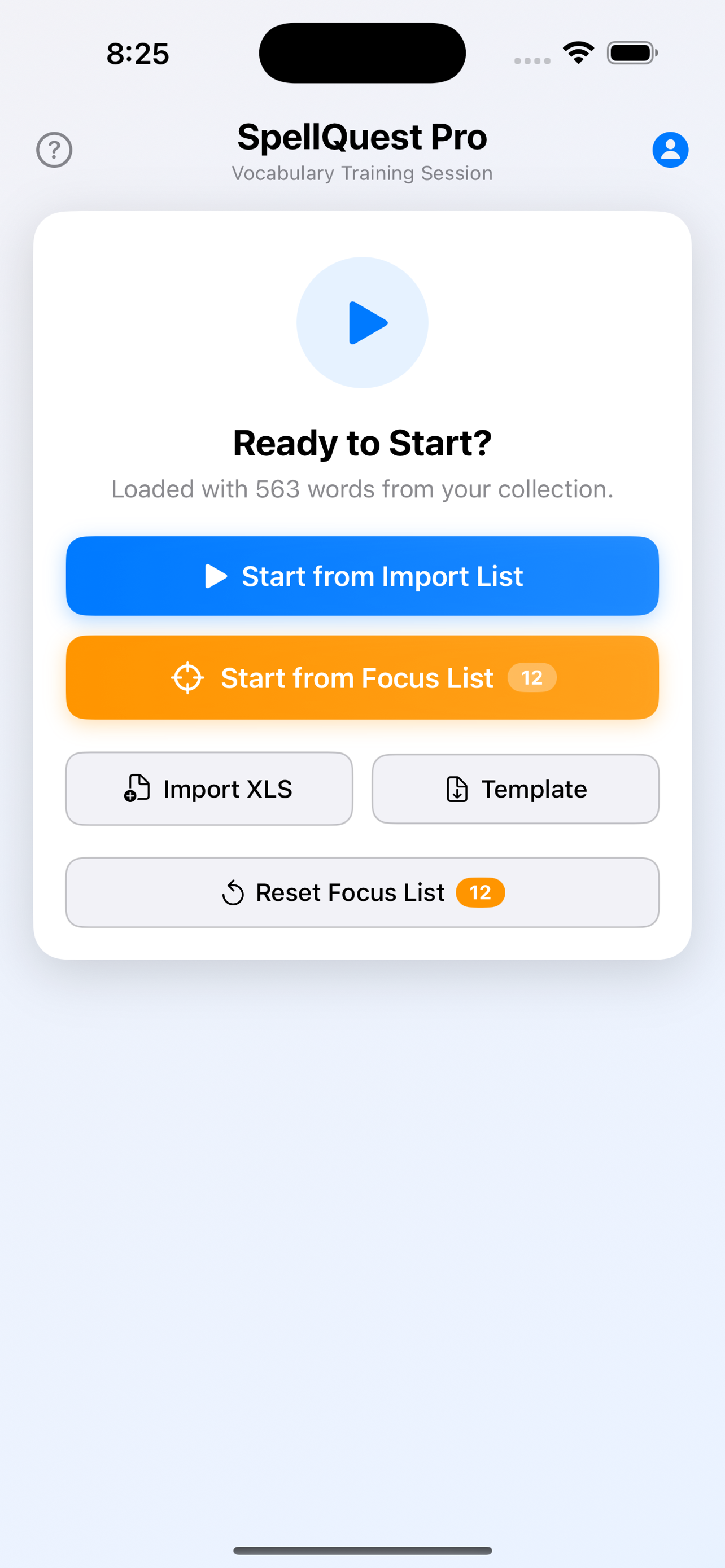 SpellQuest Pro - Ready to Start